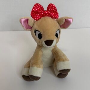 Rudolph Red-Nosed Reindeer Clarice Plush 7 inch Tan Red Bow Kids Preferred 2024